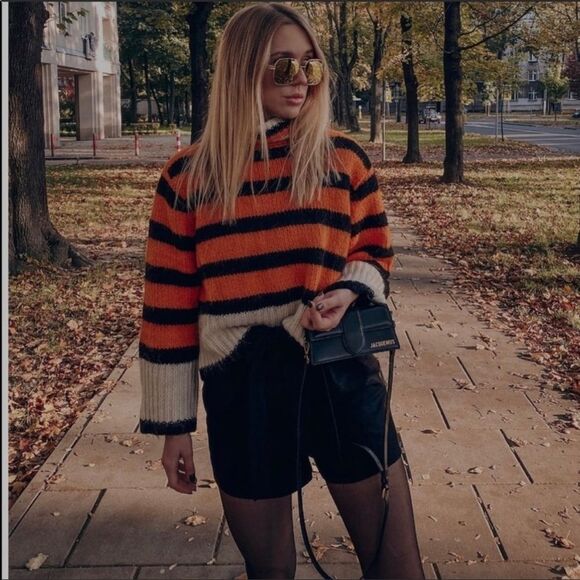 ZARA STRIPED KNIT SWEATER - Picture 4 of 16